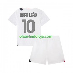 Camisola AC Milan Rafael Leao 10 Criança Equipamento Segundo 2023-2024 Manga Curta